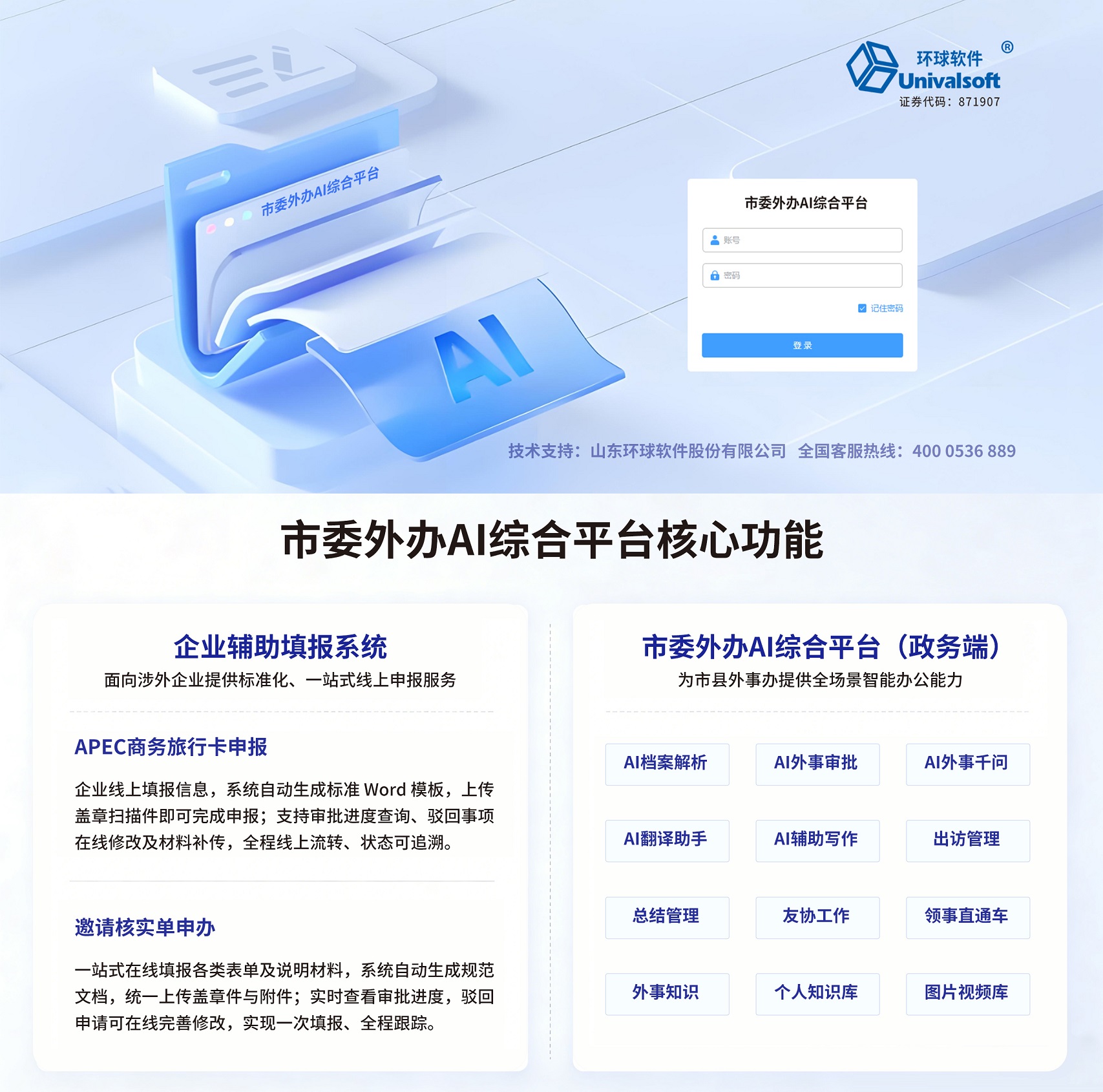 市委外辦AI綜合平臺核心功能